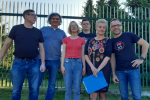 Przed występem na pikniku 2022 - z perkusistą :)